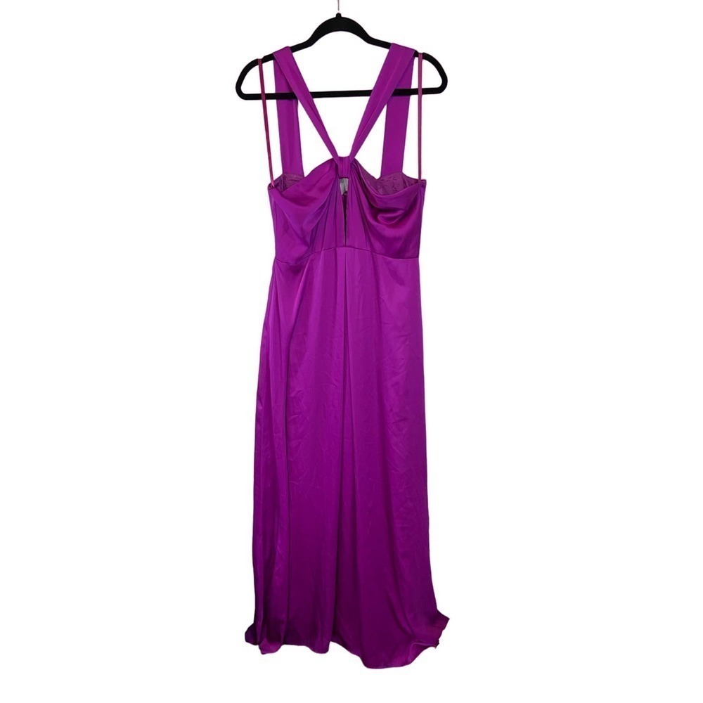 Jill Stuart  Halter Viola Gown Maxi Shift Dress Purple Hourglass Sleeveless